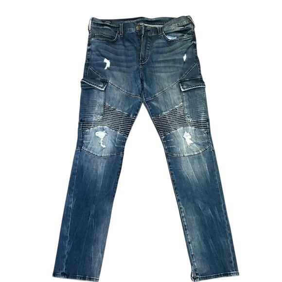 True Religion Men’s Rocco Relaxed Skinny Denim Jeans Size 34 - Picture 1 of 5
